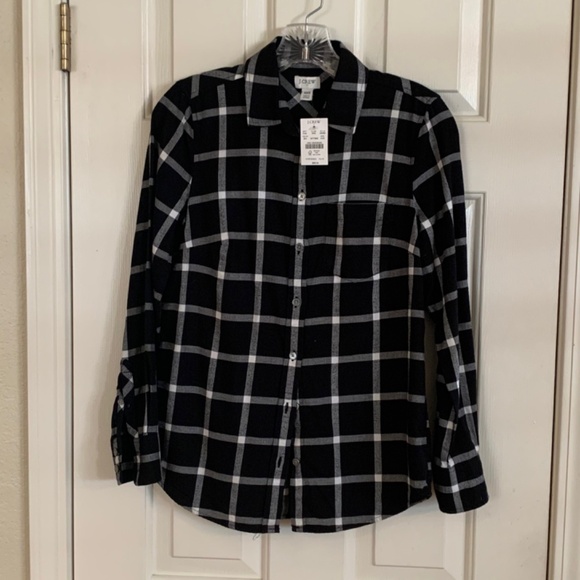 J. Crew Women's Flannel Re-Imagined Shirt Size XXS NWT - Picture 1 of 7